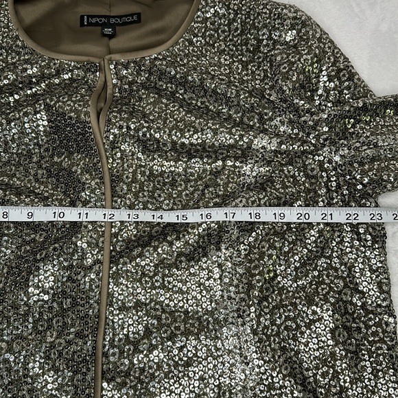 Nipon Boutique Women’s Sequined Open Jacket 16W - Picture 12 of 13